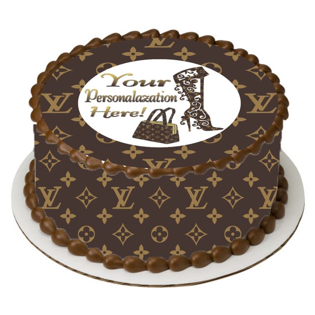 Louis Vuitton style print Cake band Ribbon Side Stripes Edible Icing or  Wafer – TopCakeToppers
