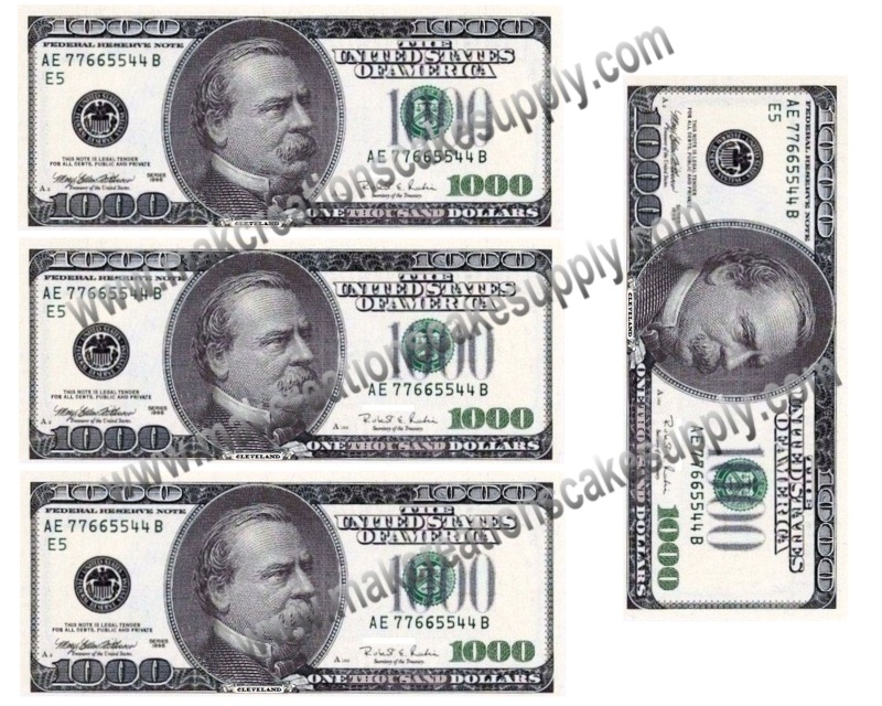 Edible Money | 100 Dollar Bills For Cakes | Edible hundred dollar bills ...