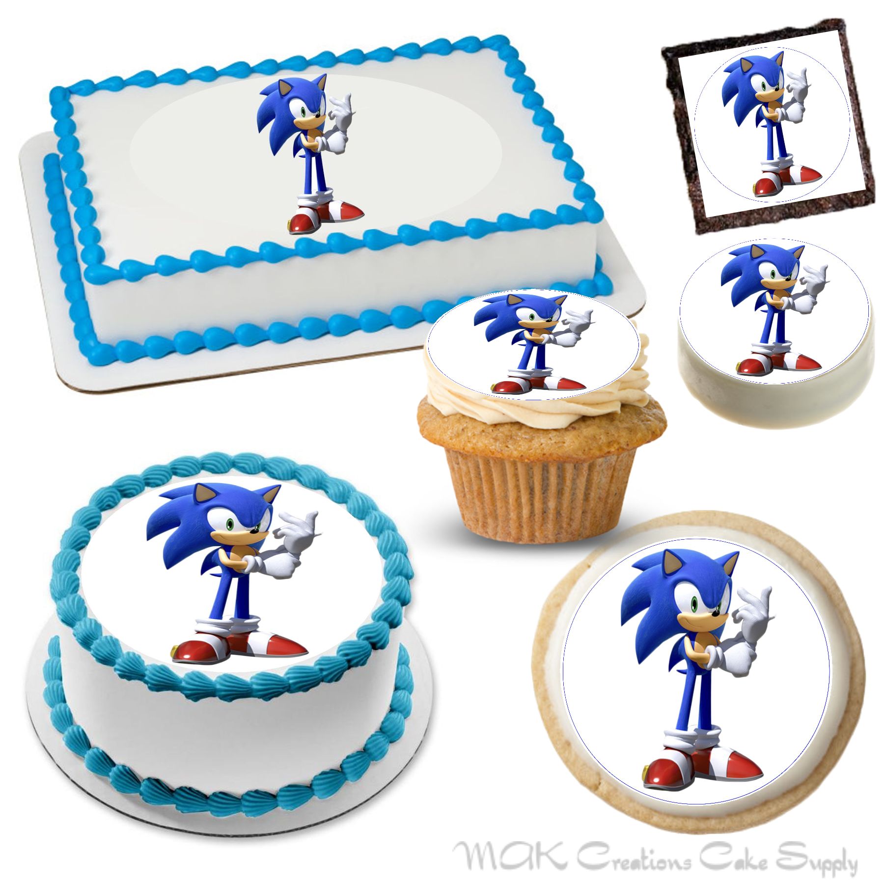 Super Sonic the Hedgehog Cake Topper 