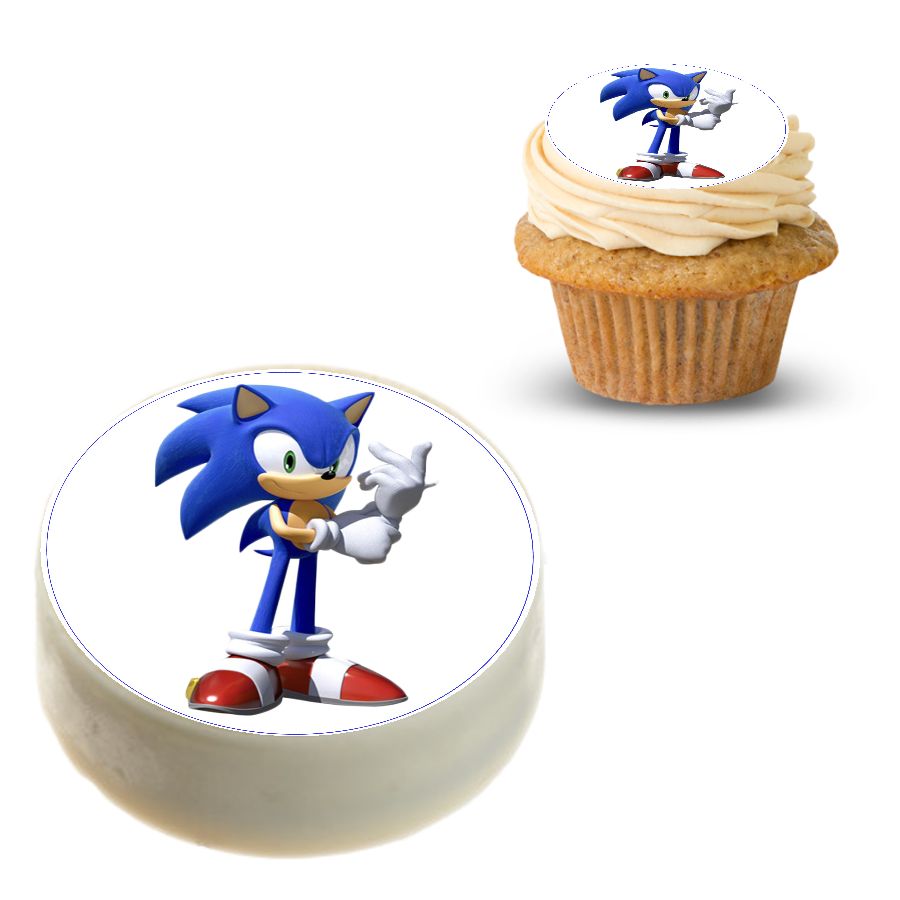 SONIC THE HEDGEHOG Edible Cake topper image decoration