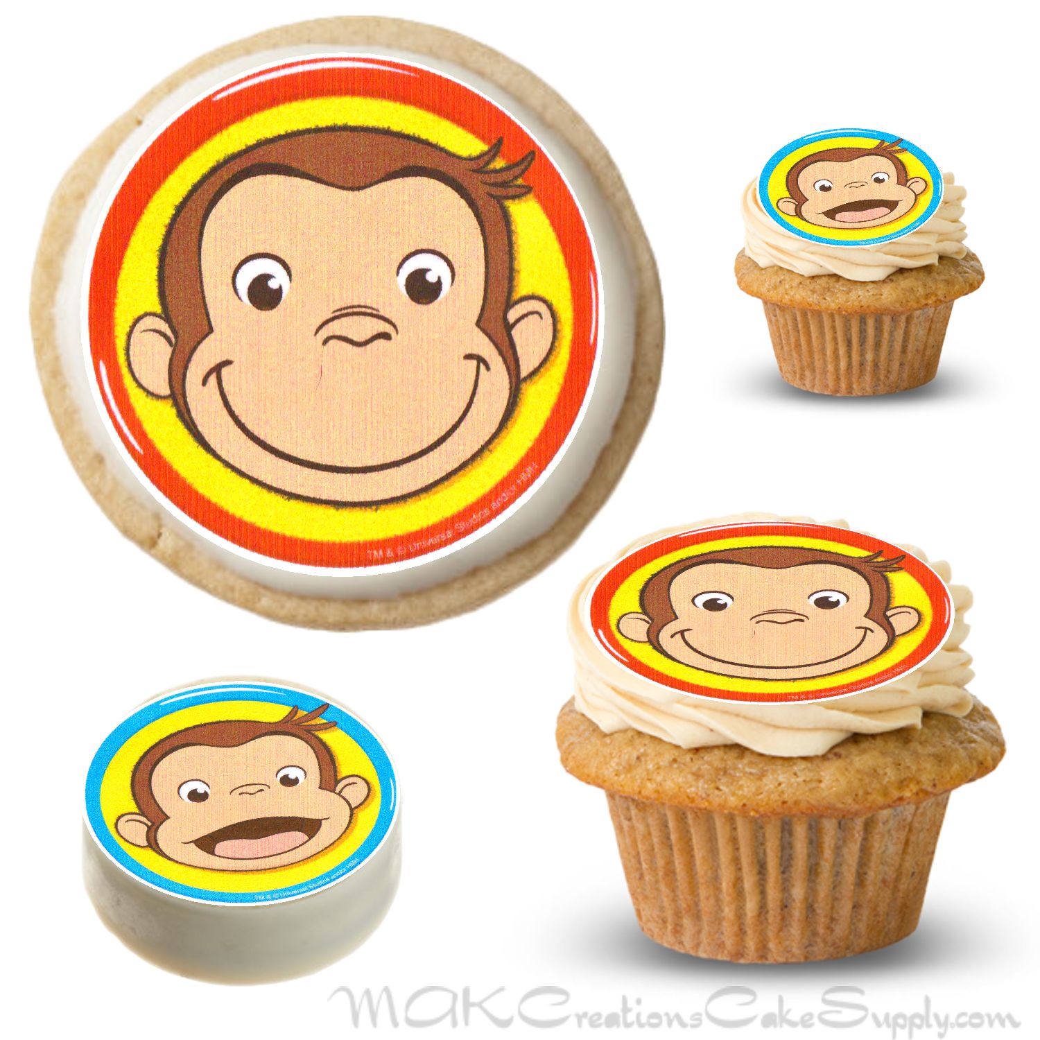 Curious George Wafer Paper Curious George Cake Curious George Party Supply Curious George