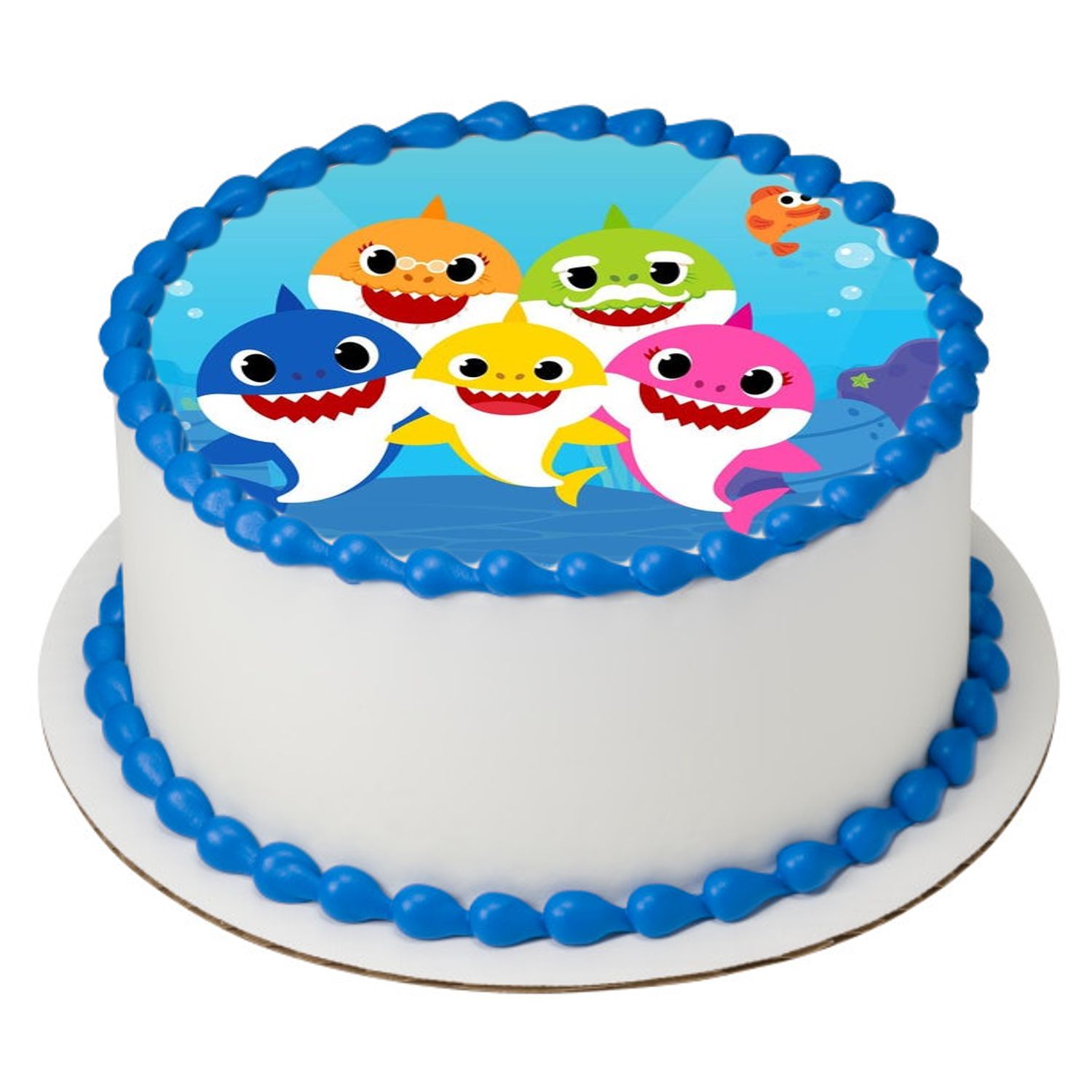Shark Family Precut Cupcake Toppers Edible Cake Decorations Kids