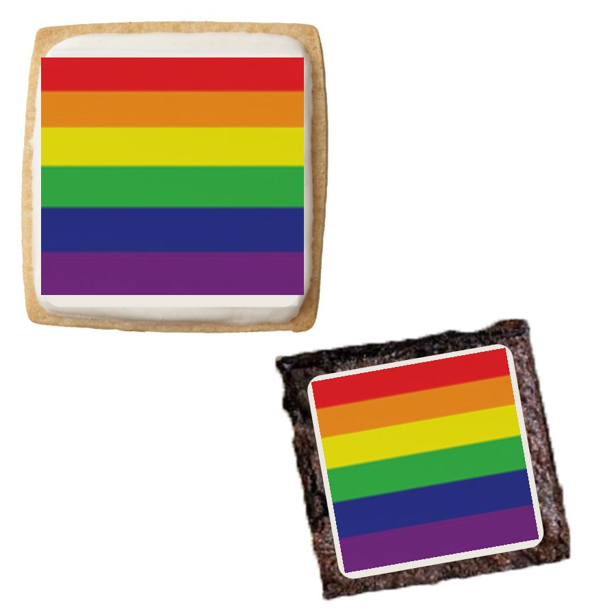 gay pride flag colors upside down cake