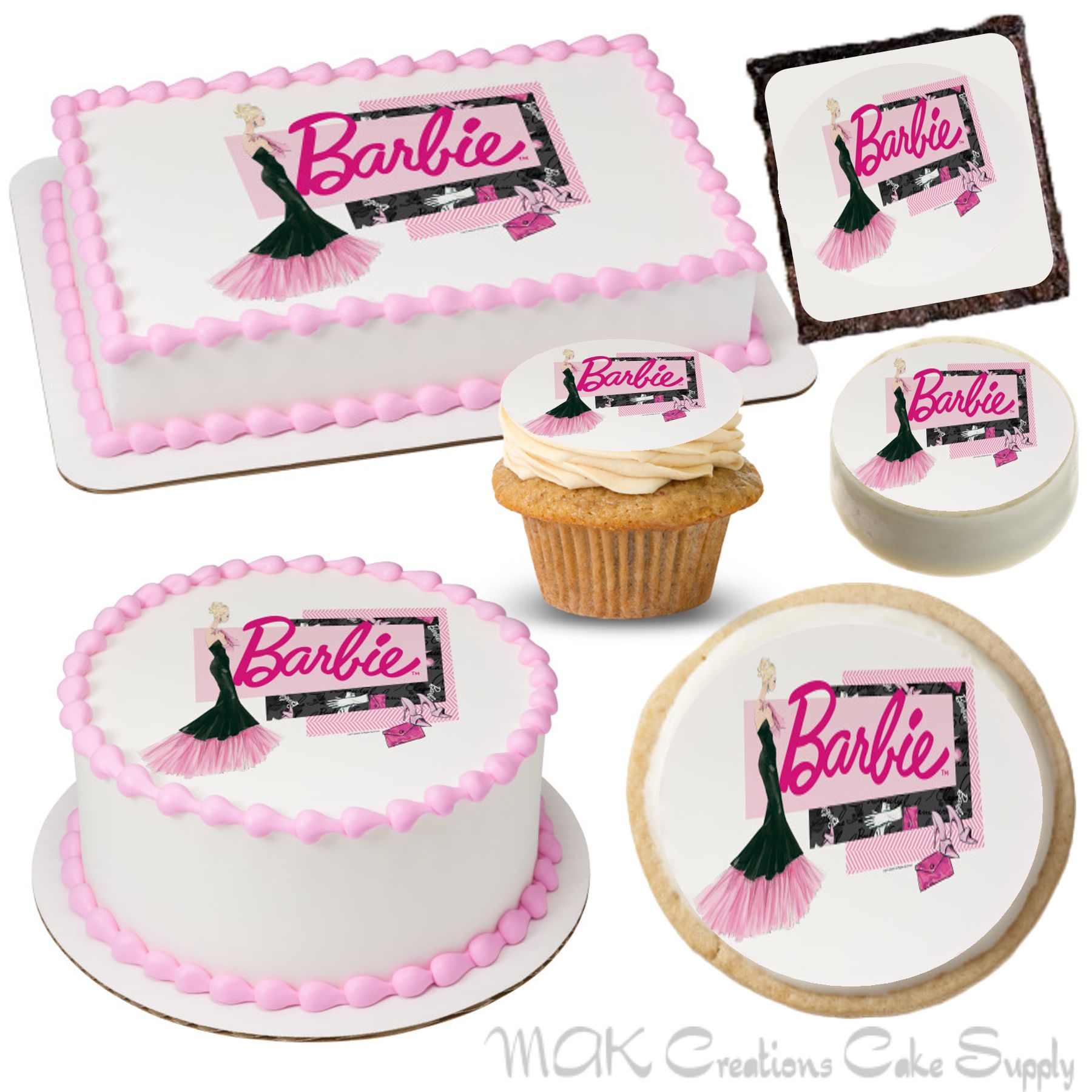 Barbie Edible Cake Topper Party Decoration Edible Cake Topper Image