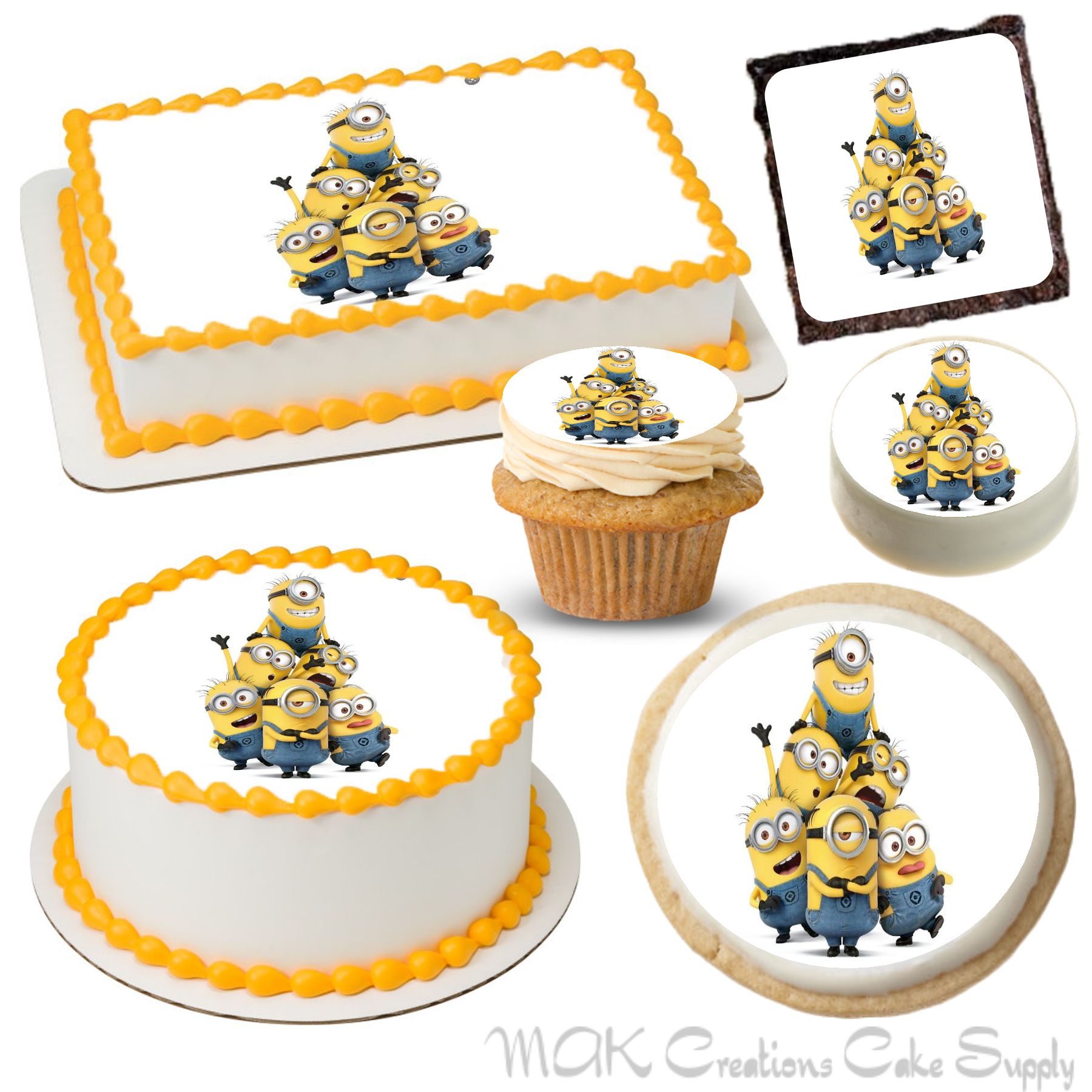 minions birthday cake toppers